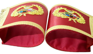 Past Grand High Priest Gauntlet Cuff Set, Royal Arch PGHP Masonic Cuffs
